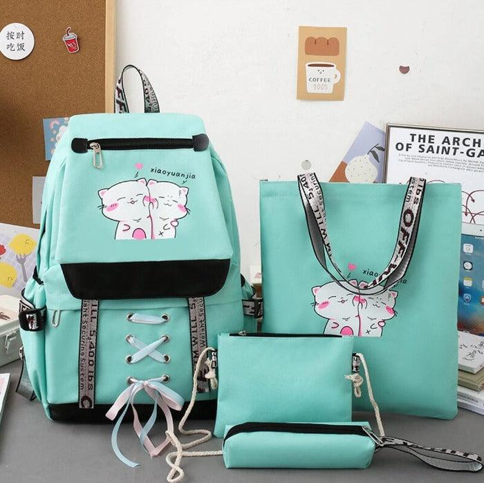4pcs trendy bagpack for girls