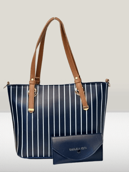 2 PCs leather hand bag set