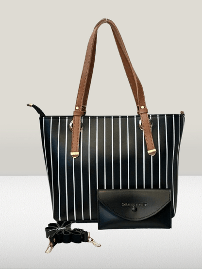 2 PCs leather hand bag set