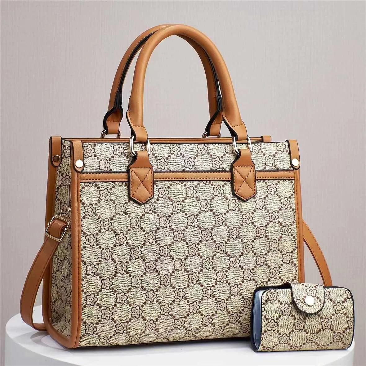 2pcs Luxury Leather Handbag