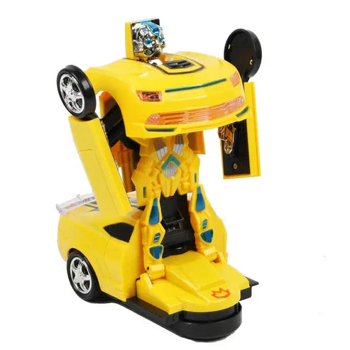 Auto Transformer Robot Car Toy with Lights, Music & Action